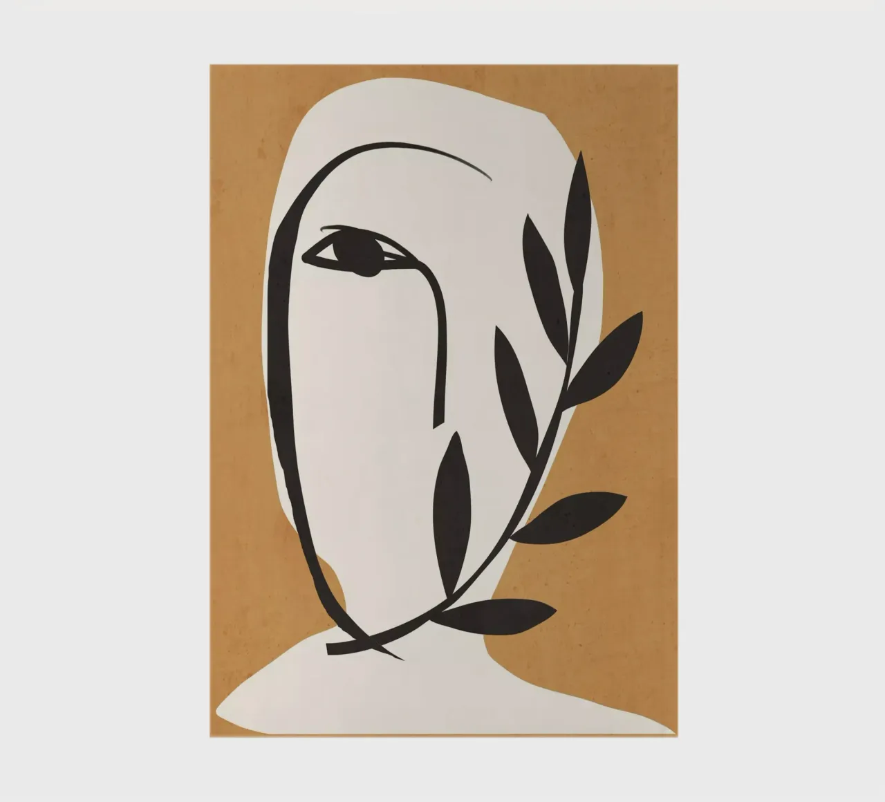Abstract Minimal Art Face 6a notebook by ThingDesign