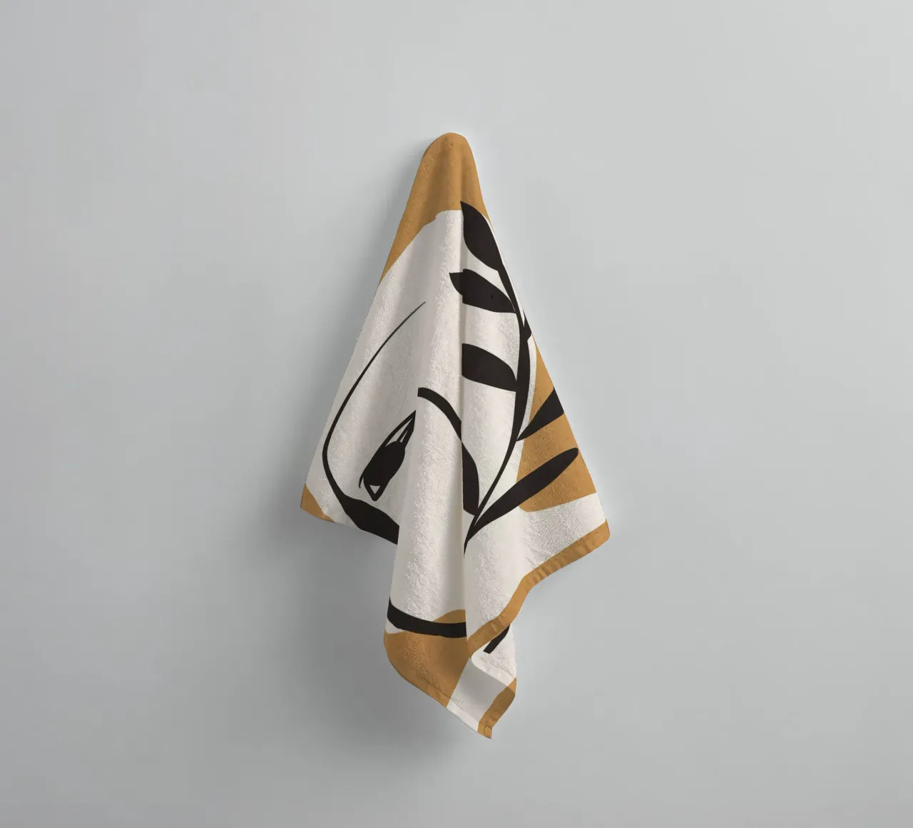 Abstract Minimal Art Gezicht 6a badhanddoek van ThingDesign