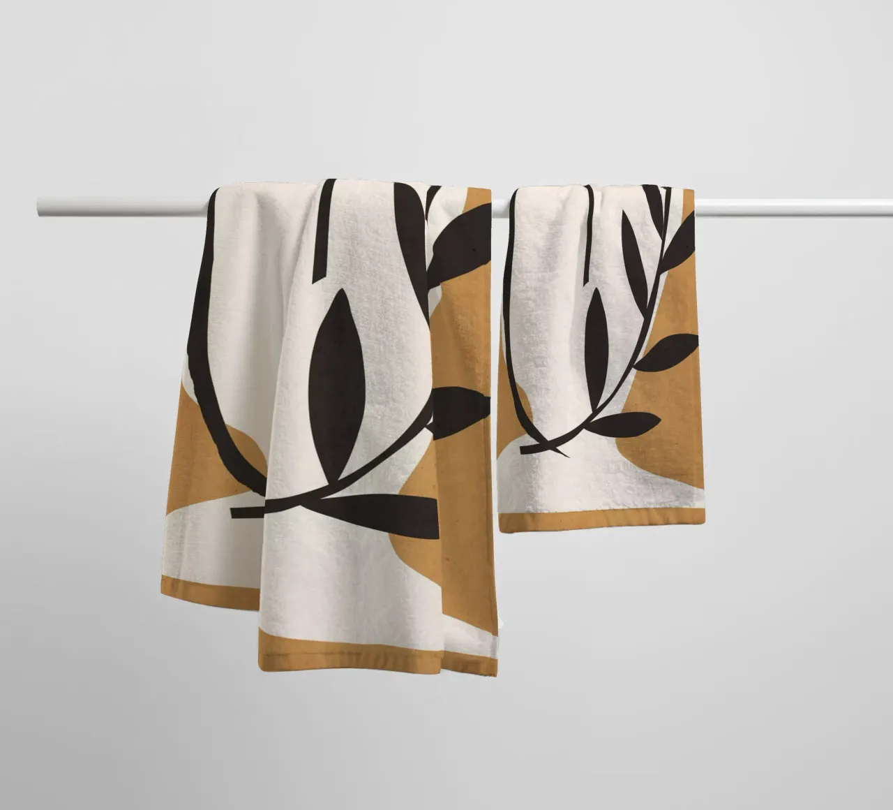 Abstract Minimal Art Gezicht 6a badhanddoek van ThingDesign