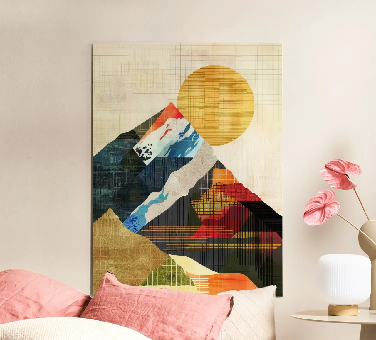 Elevazione illuminata dal sole poster con telaio in legno da June Jordan