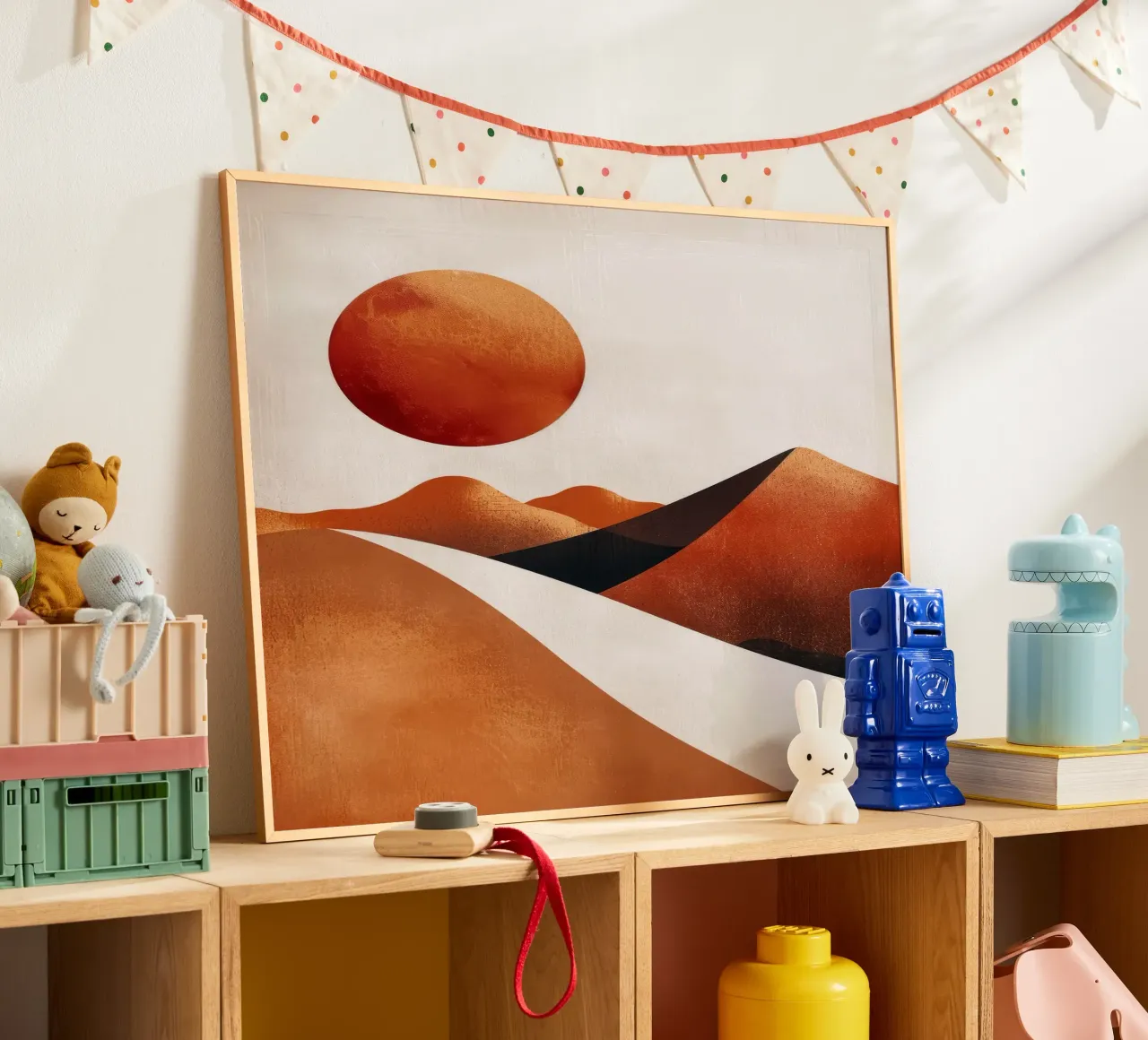 Mirage al tramonto poster con telaio in plastica da June Jordan