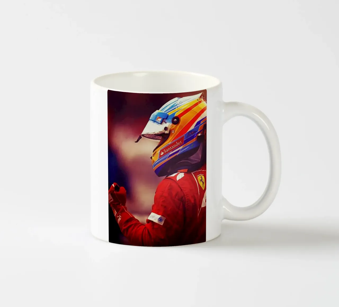 Fernando Alonso tazza in ceramica da Low poly art