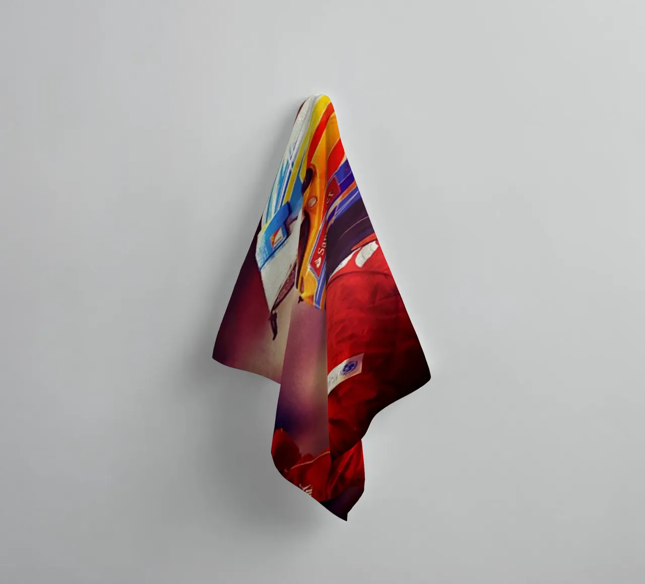 Fernando Alonso asciugamano da bagno da Low poly art