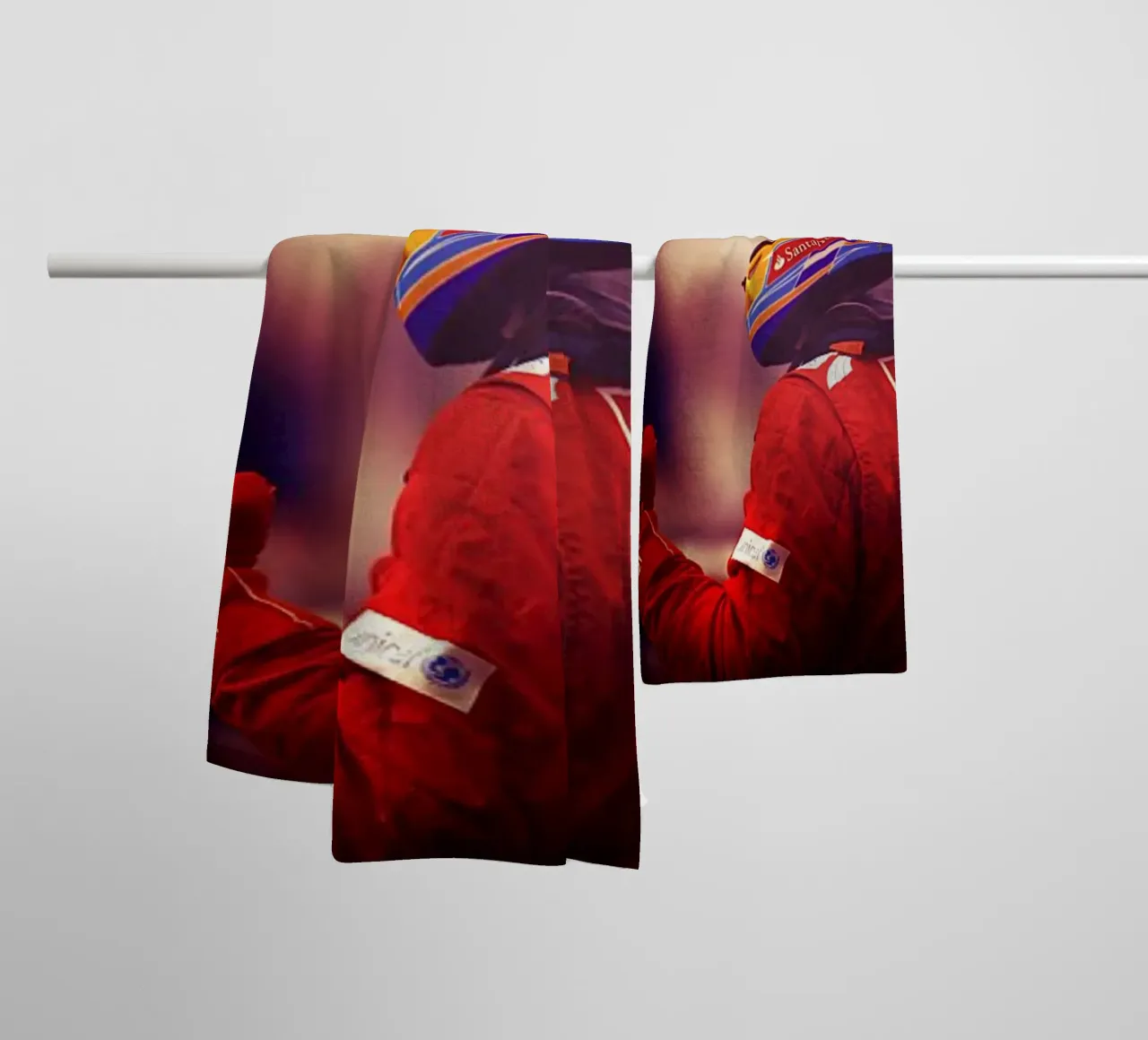 Fernando Alonso asciugamano da bagno da Low poly art
