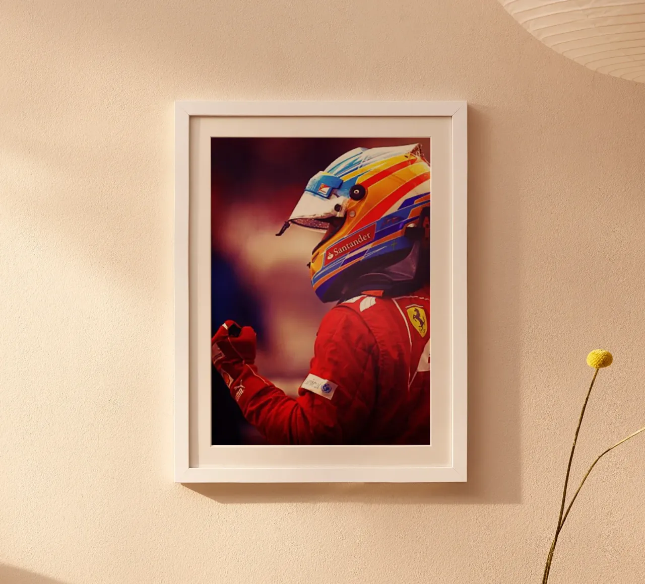 Fernando Alonso poster da Low poly art