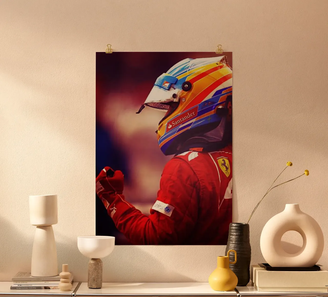 Fernando Alonso poster da Low poly art