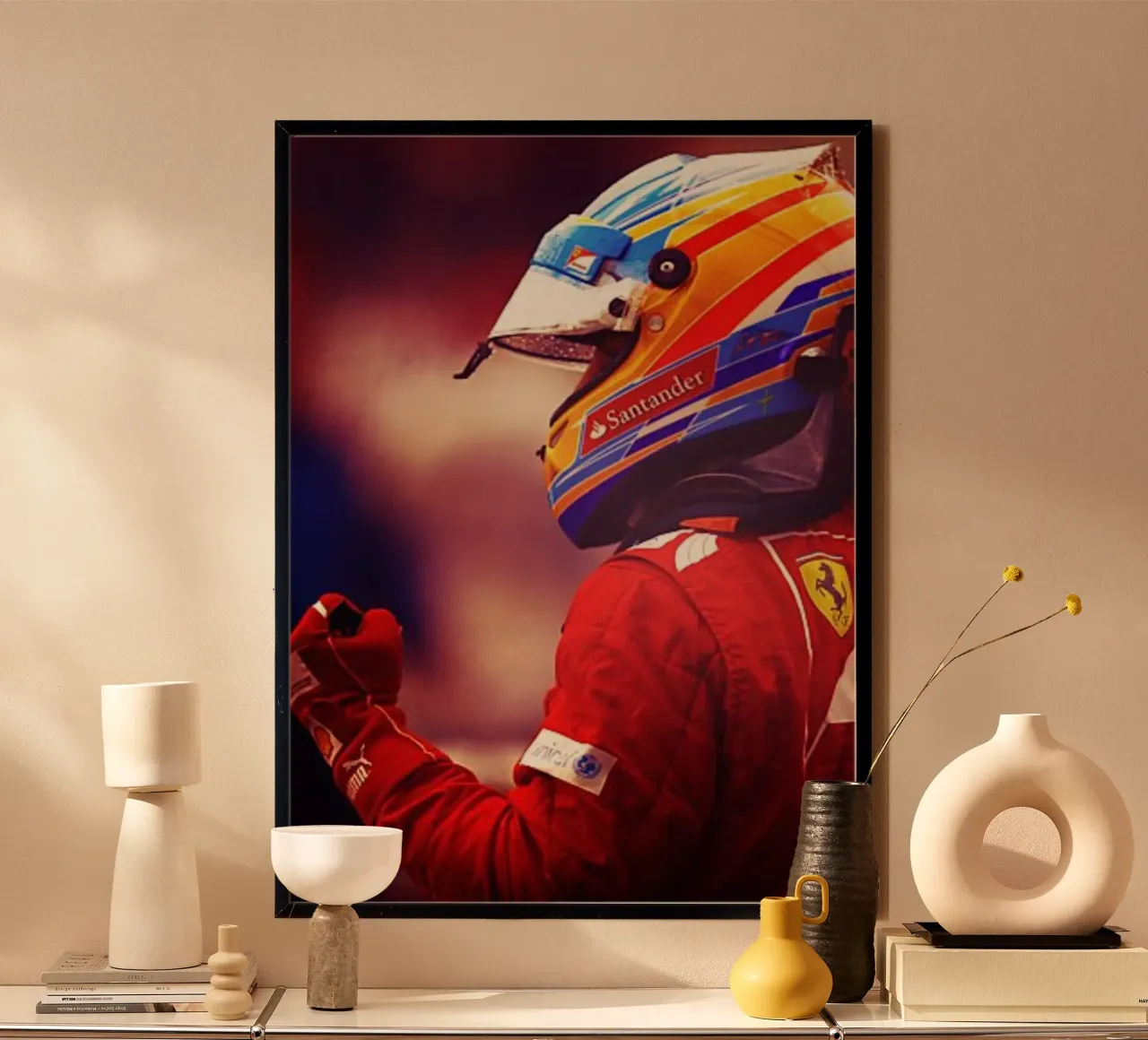 Fernando Alonso poster da Low poly art