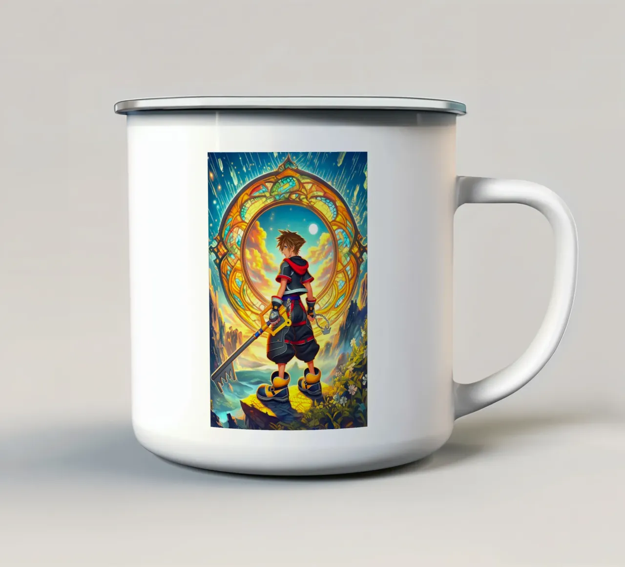Sora Kingdom Hearts tazza in smalto da Fleur de Lys