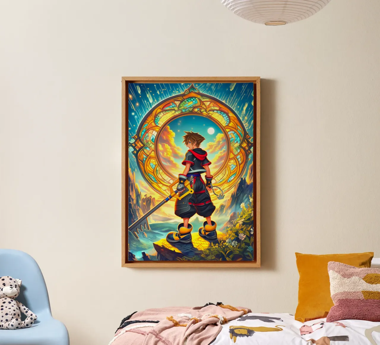 Sora Kingdom Hearts tela con Cornice a cassetta da Fleur de Lys