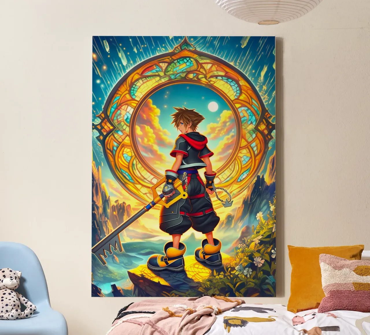 Sora Kingdom Hearts tela con Cornice a cassetta da Fleur de Lys