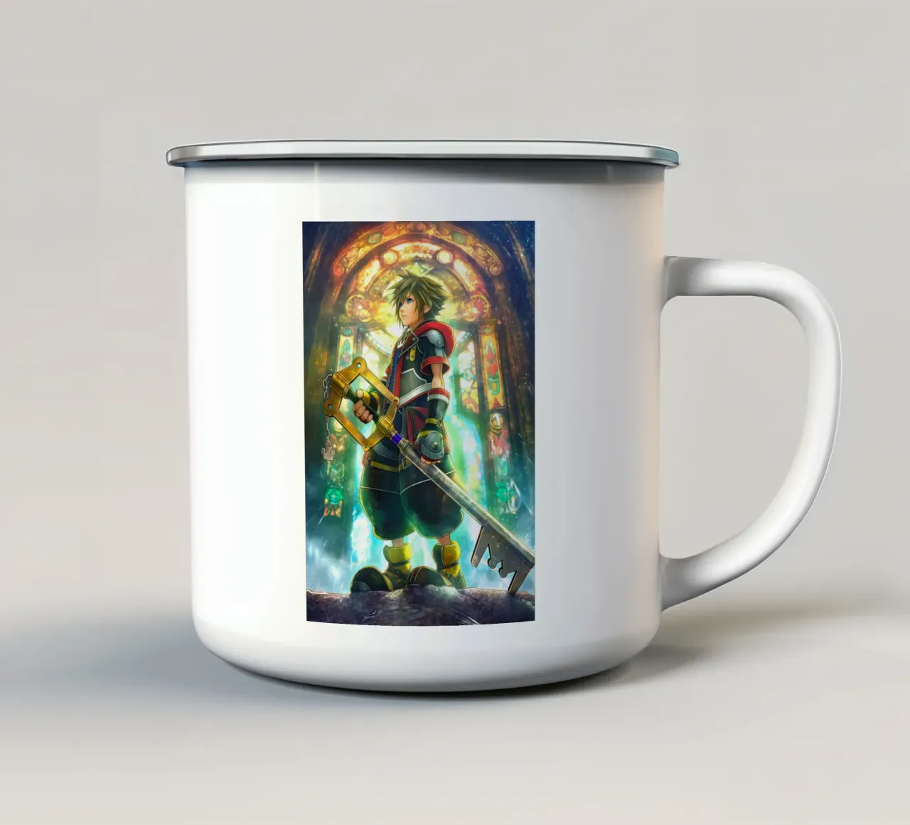 Sora Kingdom Hearts tazza in smalto da Fleur de Lys