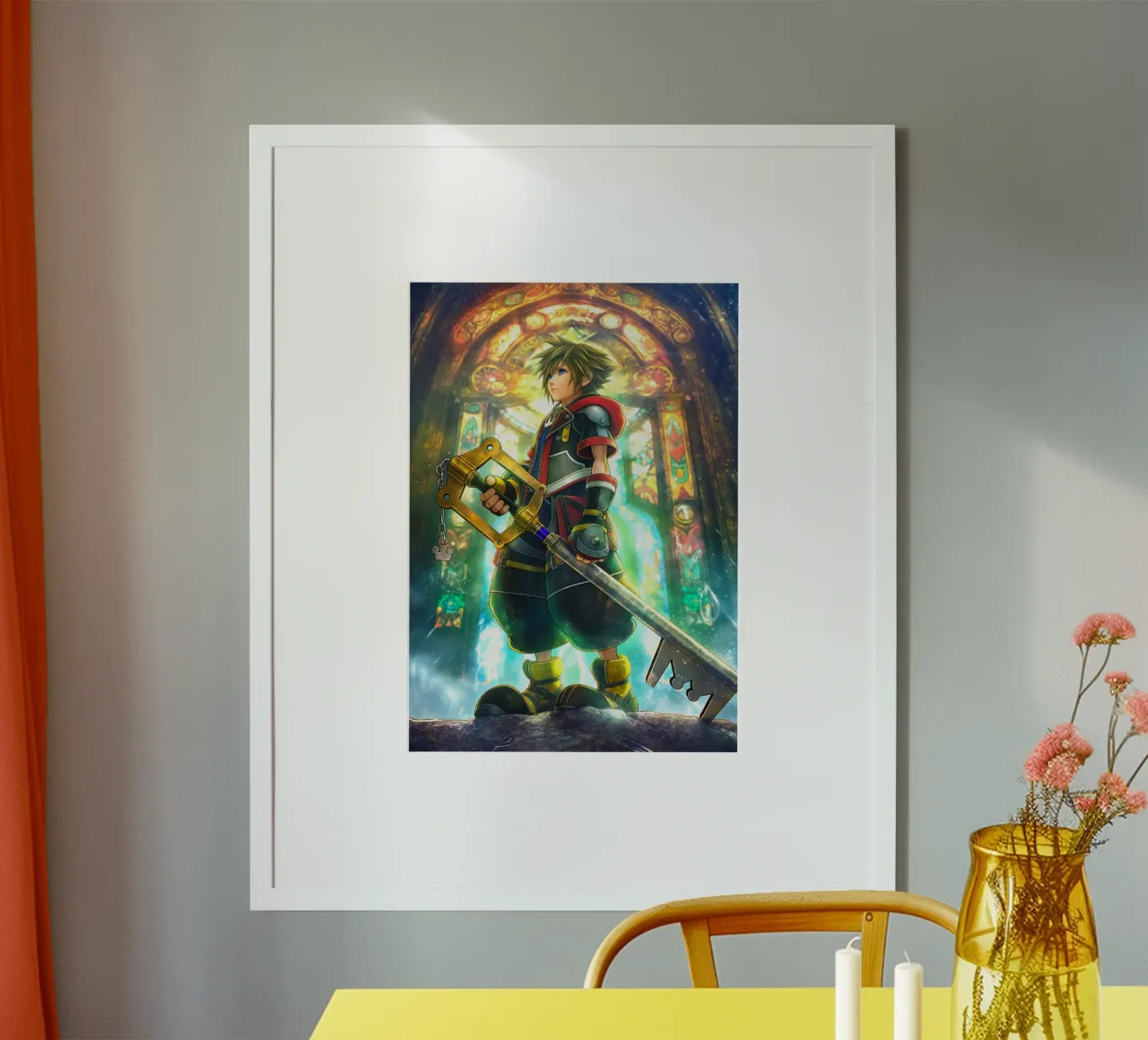 Sora Kingdom Hearts poster con telaio in plastica da Fleur de Lys