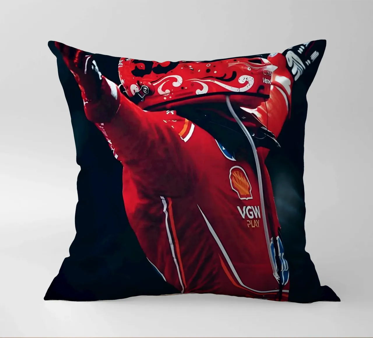 Carlos Sainz Jr. cuscino da Low poly art