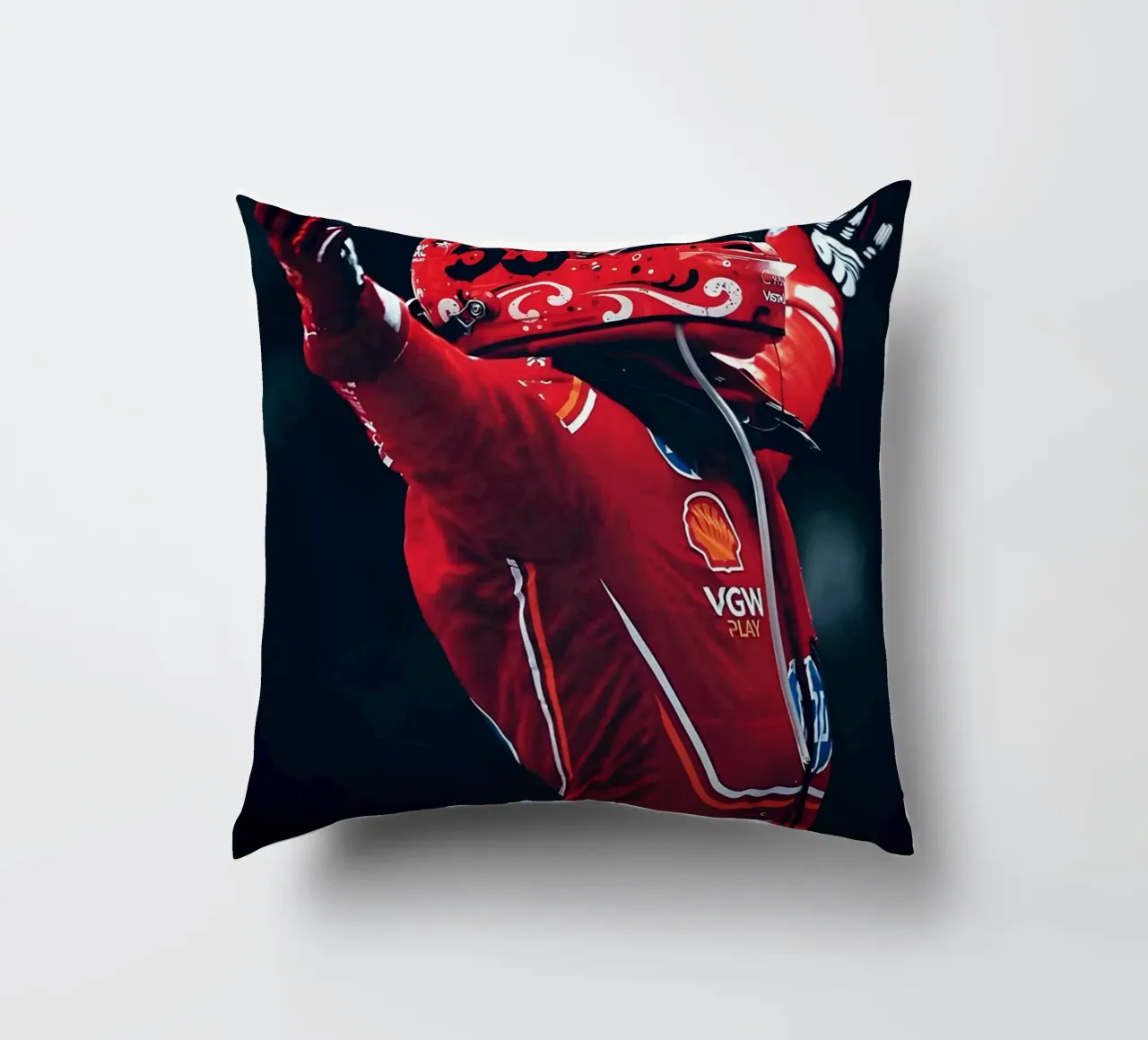 Carlos Sainz Jr. cuscino da Low poly art