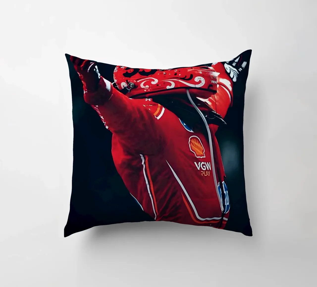 Carlos Sainz Jr. cuscino da Low poly art