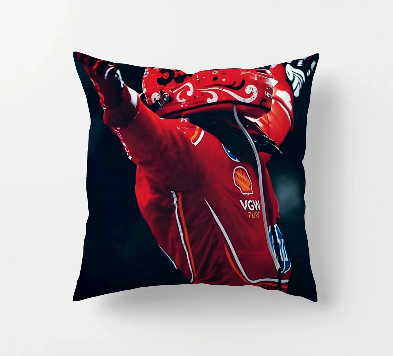 Carlos Sainz Jr. cuscino da Low poly art