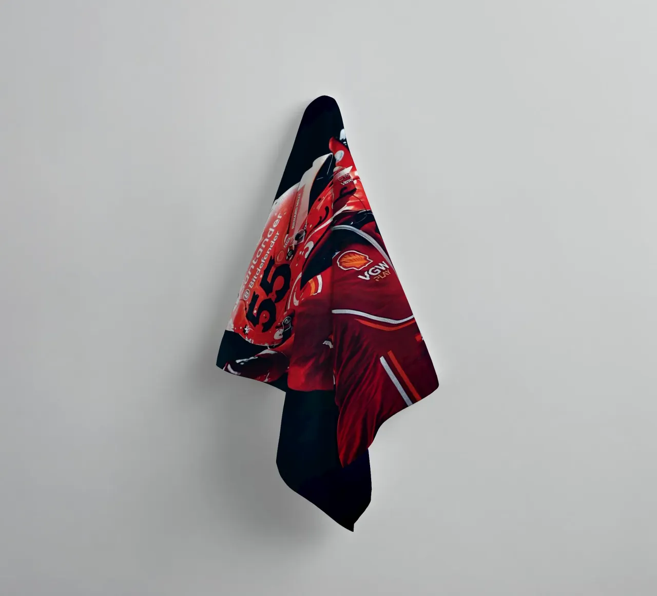 Carlos Sainz Jr. asciugamano da bagno da Low poly art