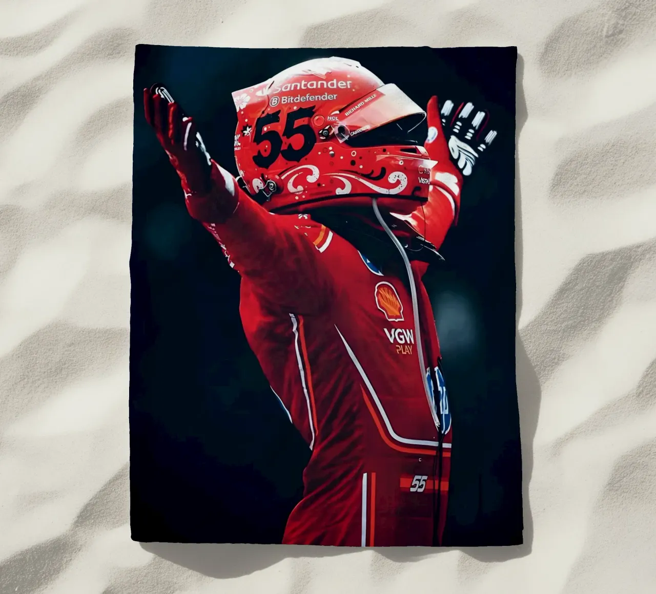 Carlos Sainz Jr. telo mare da Low poly art