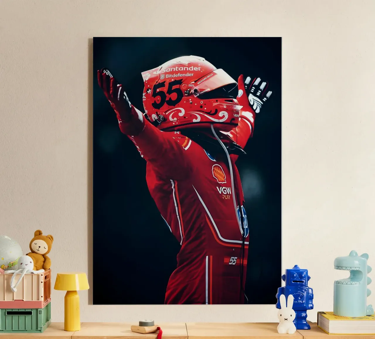 Carlos Sainz Jr. plexiglass da Low poly art