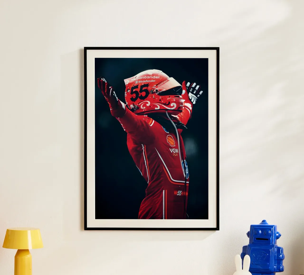 Carlos Sainz Jr. poster da Low poly art