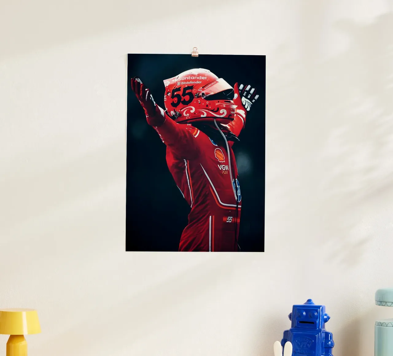 Carlos Sainz Jr. poster da Low poly art