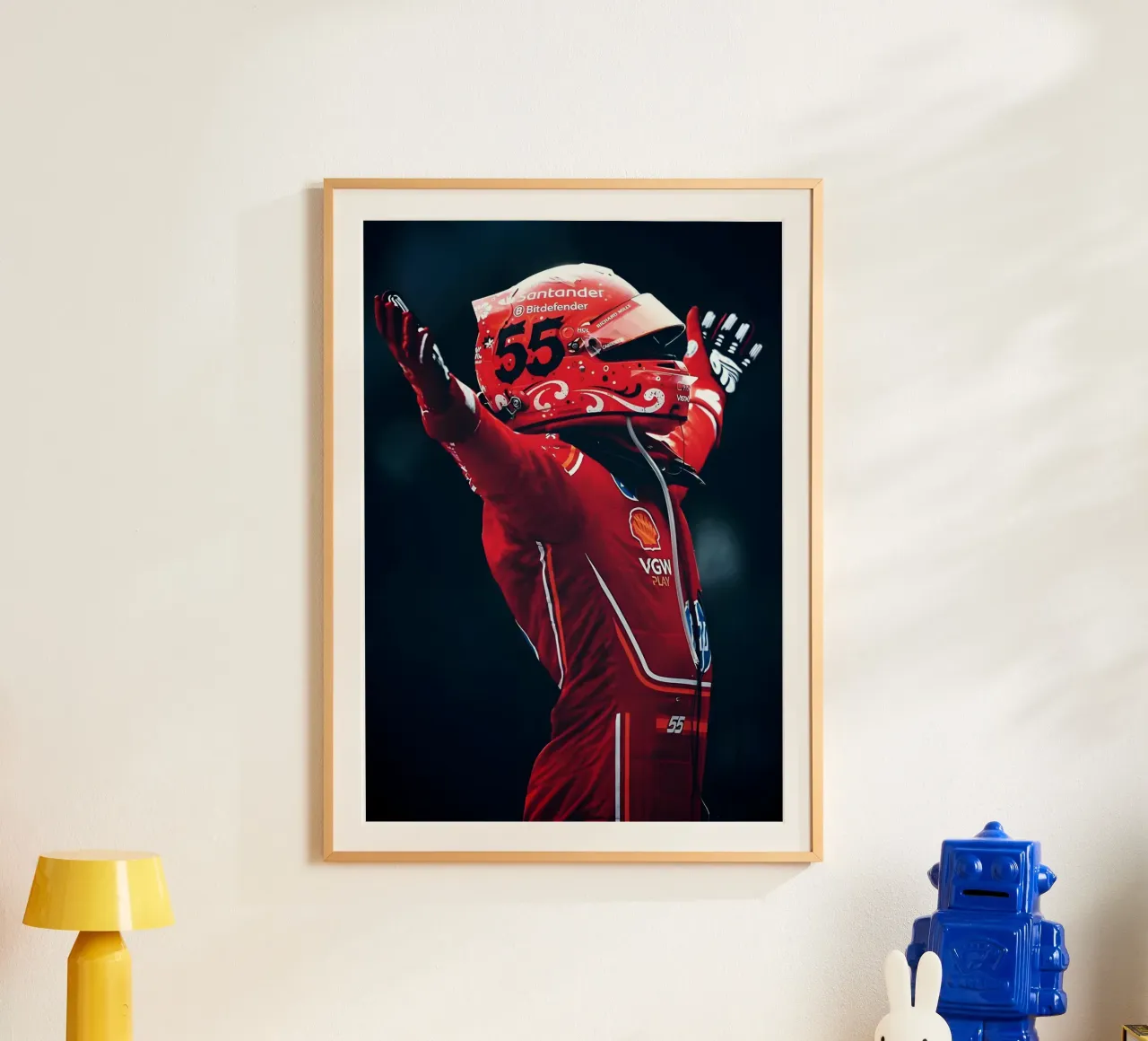 Carlos Sainz Jr. poster da Low poly art