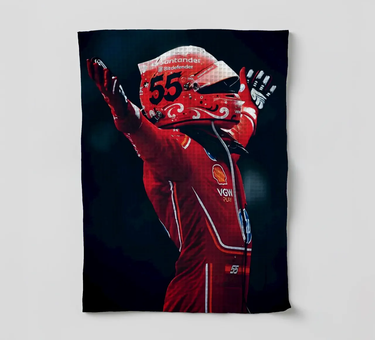 Carlos Sainz Jr. canovaccio da cucina da Low poly art
