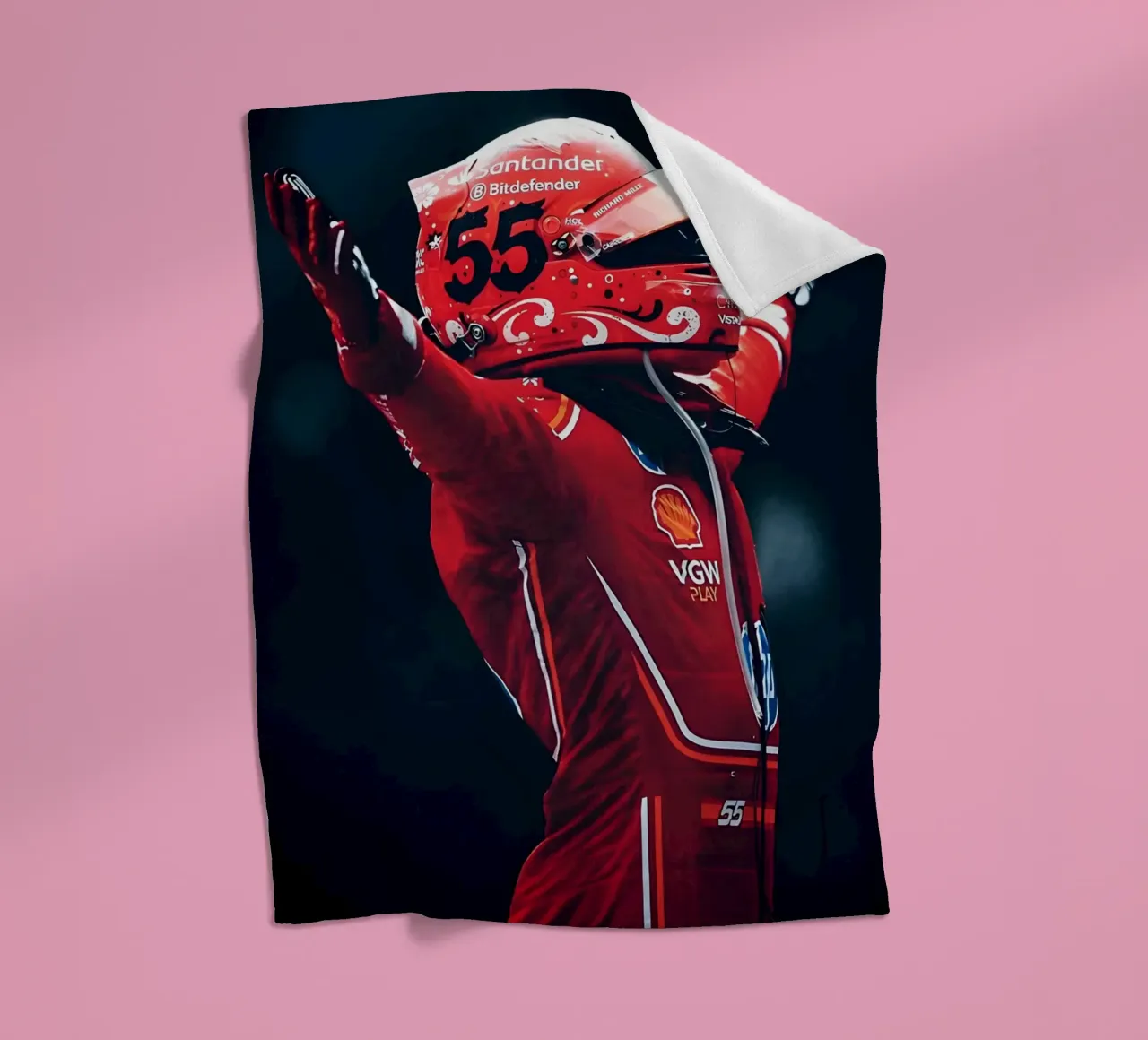 Carlos Sainz Jr. coperta in pile da Low poly art