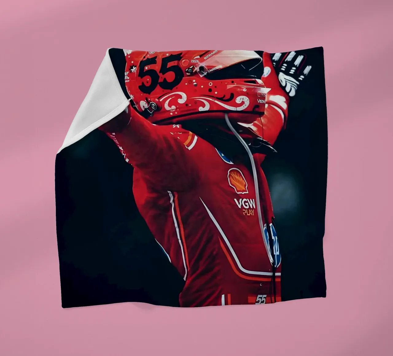 Carlos Sainz Jr. coperta in pile da Low poly art