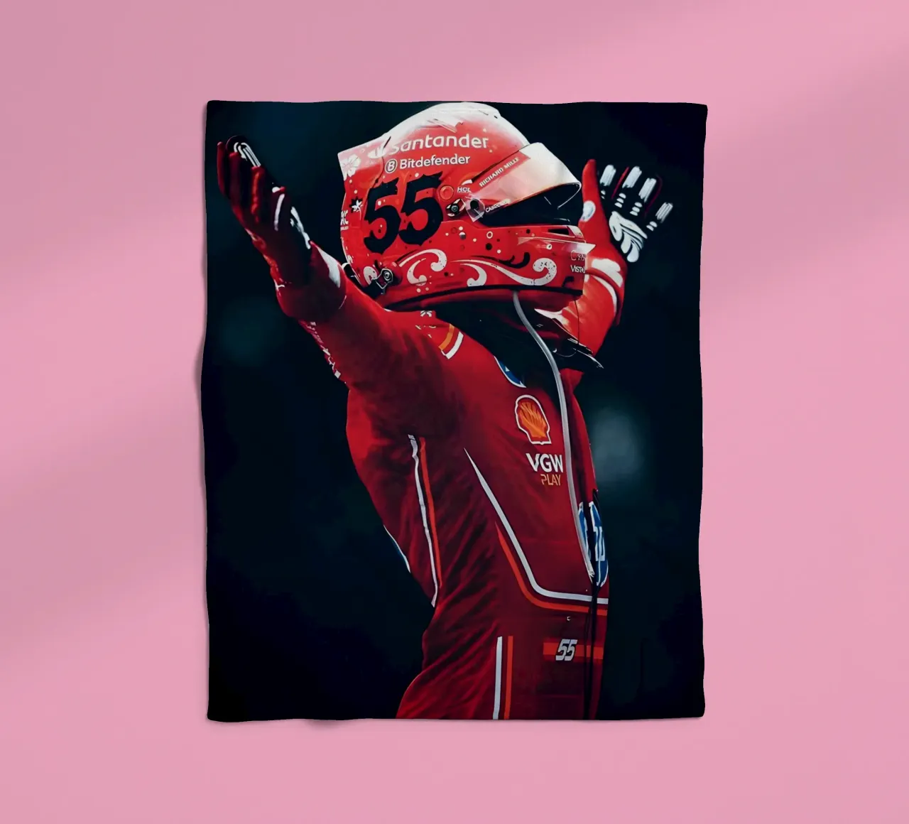 Carlos Sainz Jr. coperta in pile da Low poly art