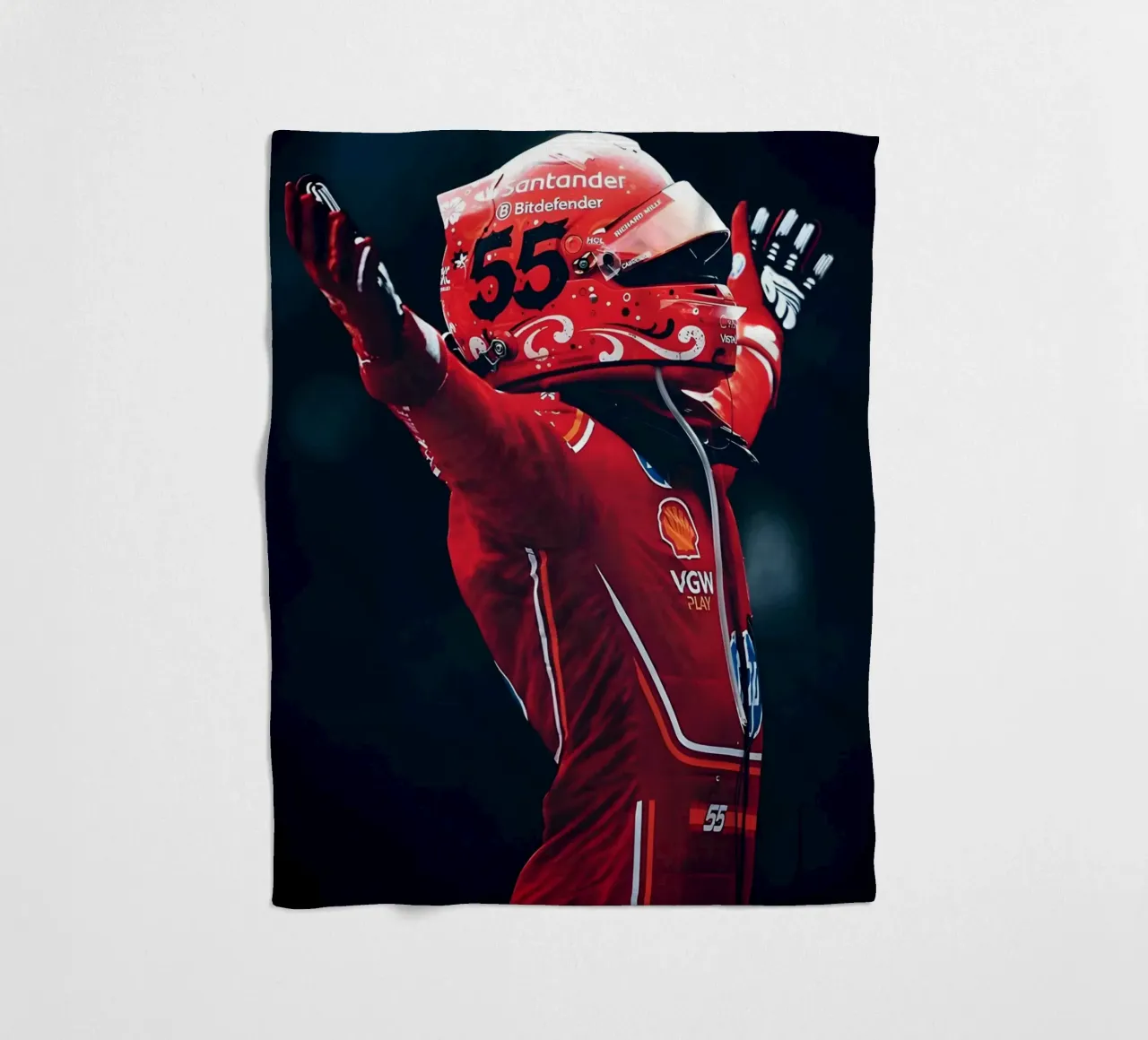 Carlos Sainz Jr. coperta in pile da Low poly art