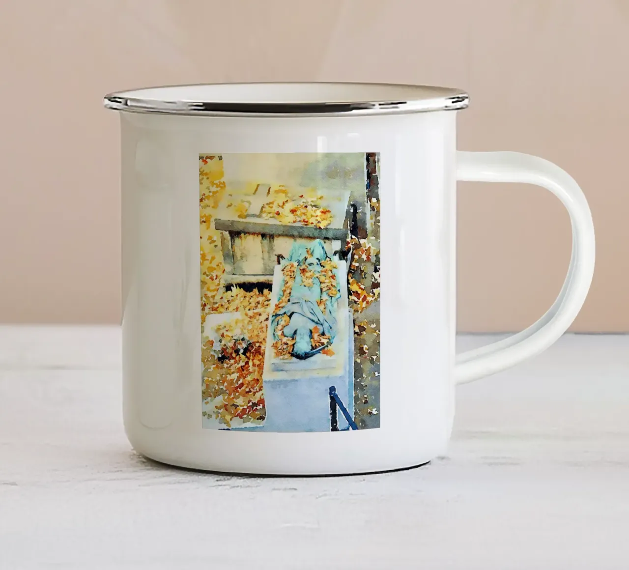 Montmartre tazza in smalto da Massimo Frascogna