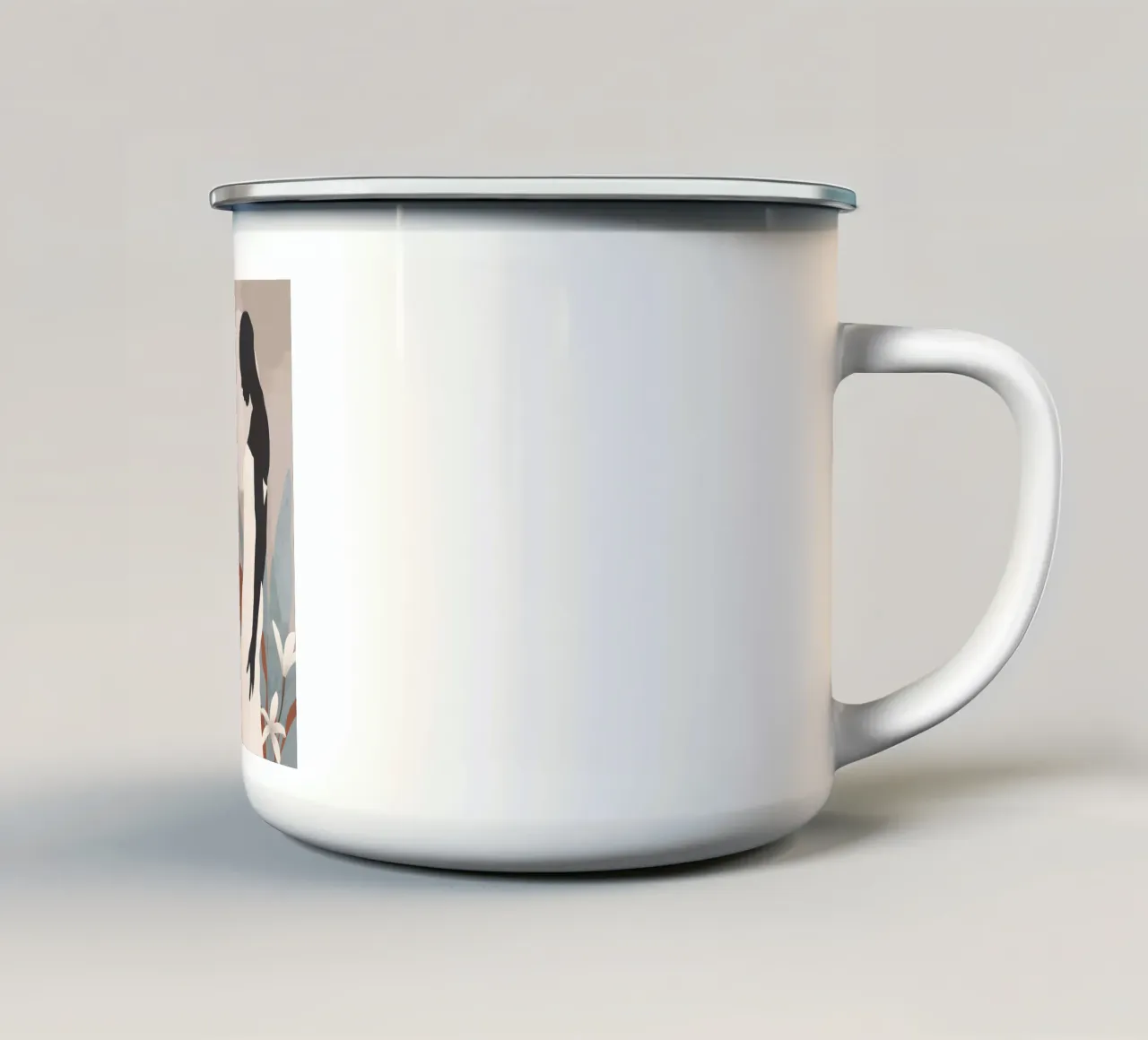 Ragazza tropicale 22 tazza in smalto da ThingDesign