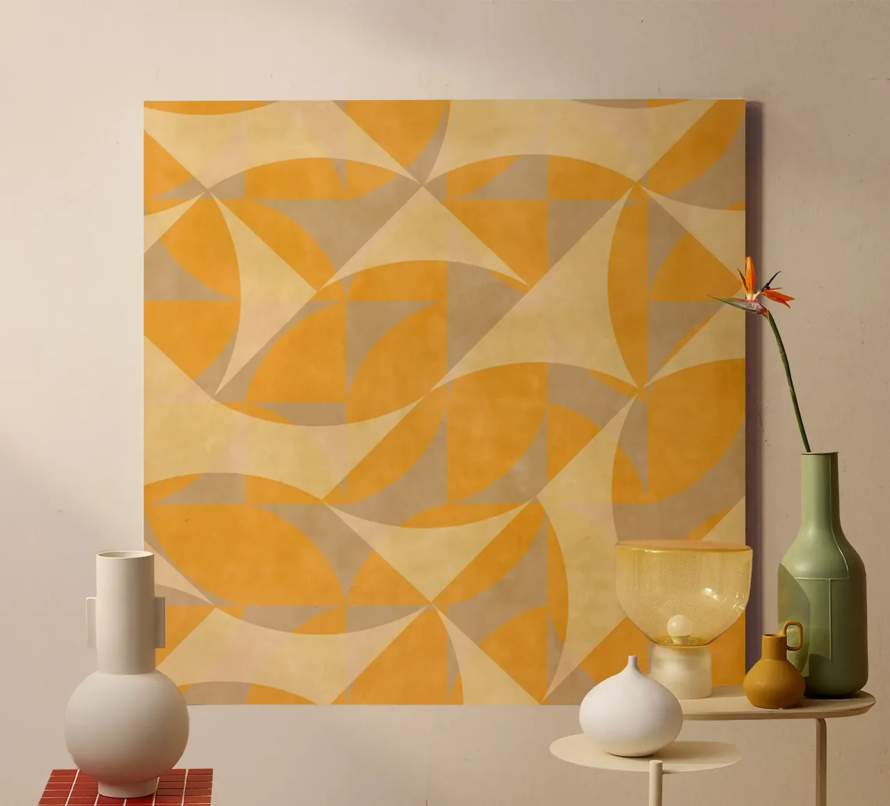 Geometrica Flip tela con Cornice a cassetta da MirimoArt