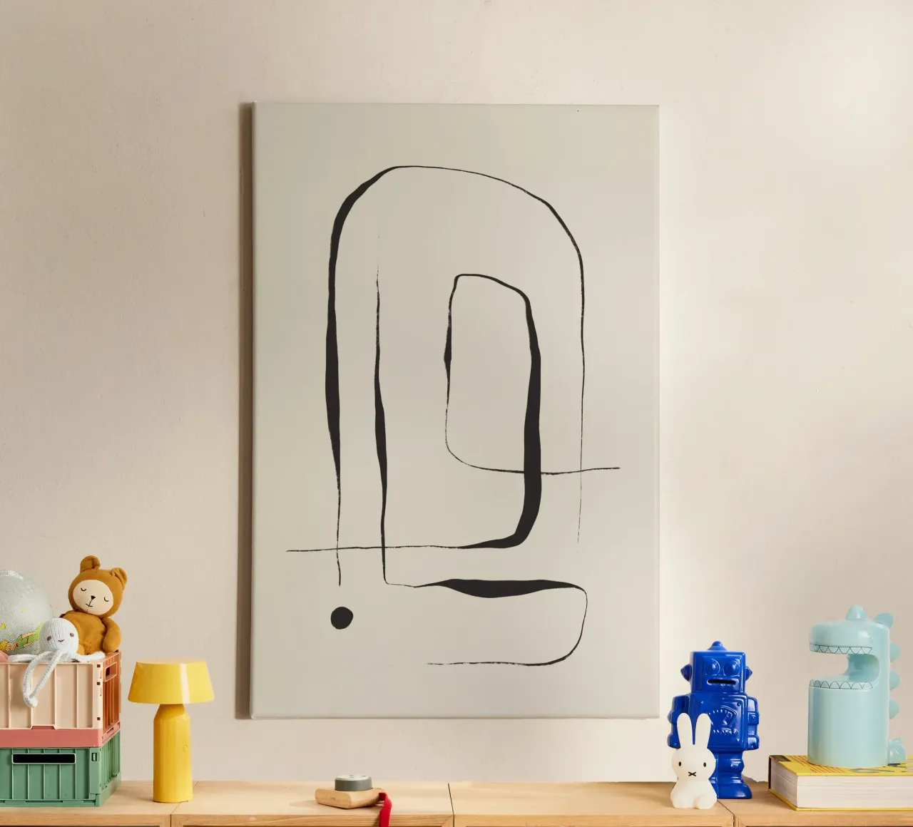 The Point No 2 canvas met Baklijst van treechild