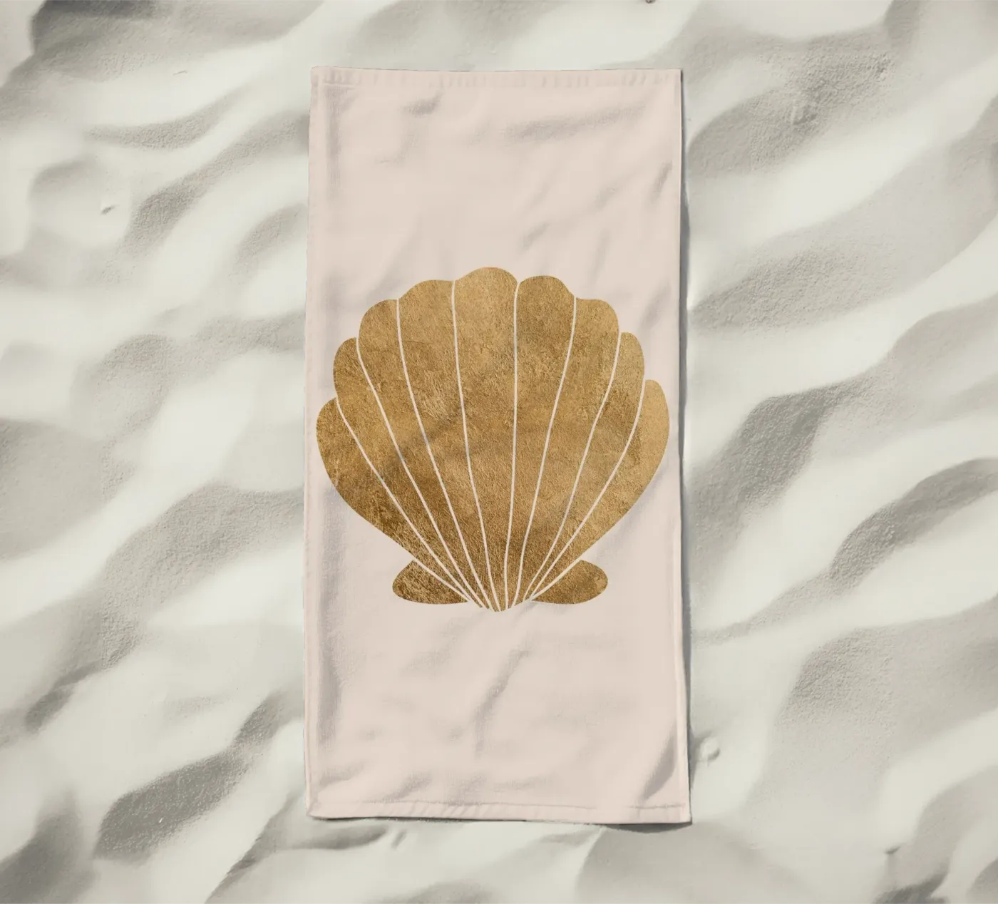 Gold clam shell telo mare da GraceDigitalArtCo