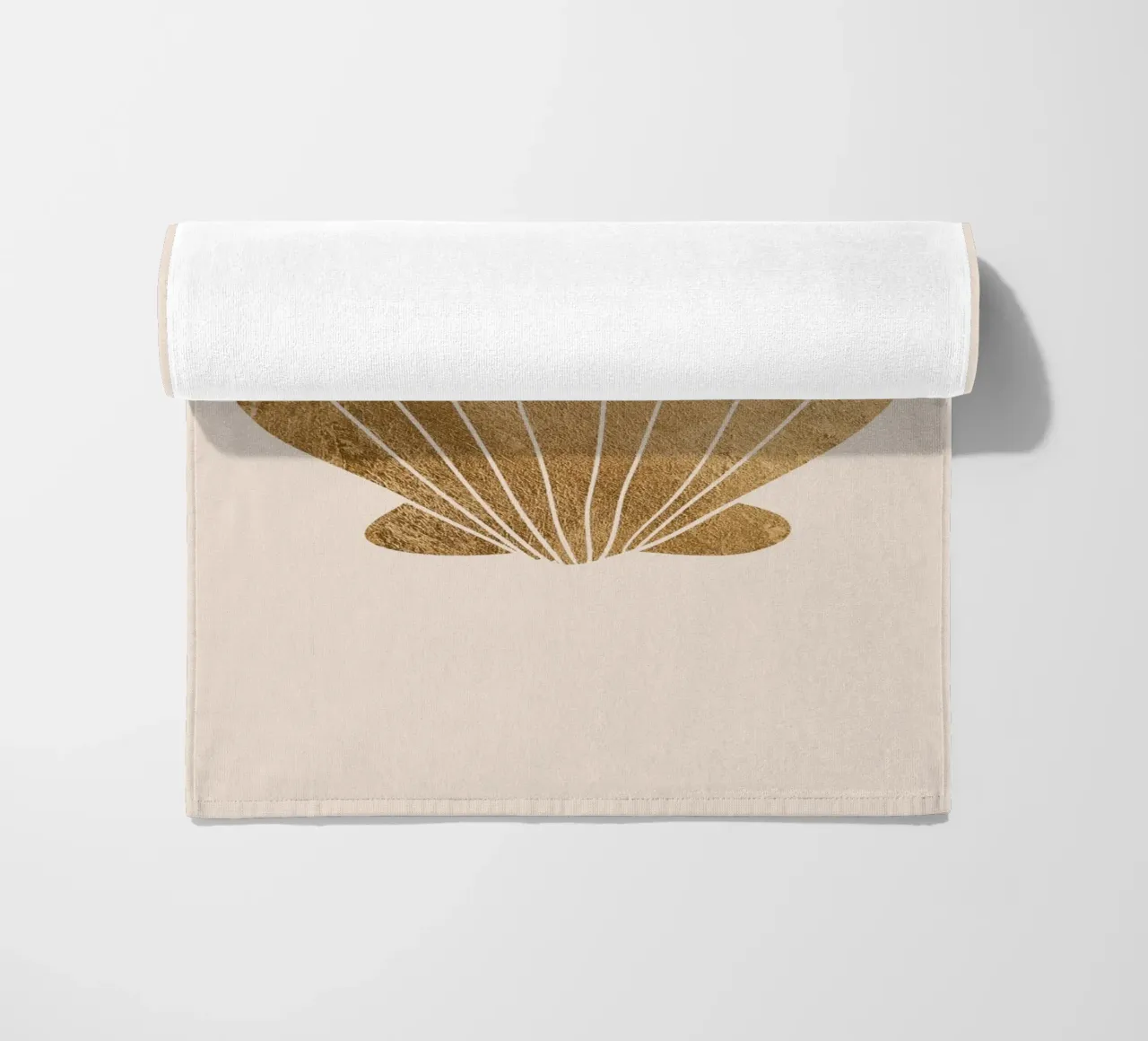 Gold clam shell telo mare da GraceDigitalArtCo