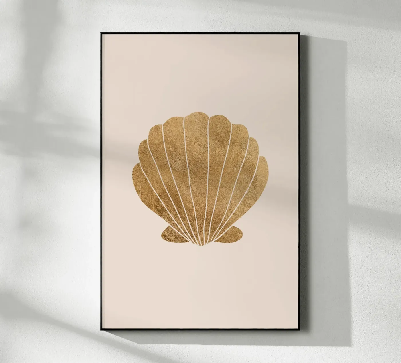 Gold clam shell acrylic glass by GraceDigitalArtCo
