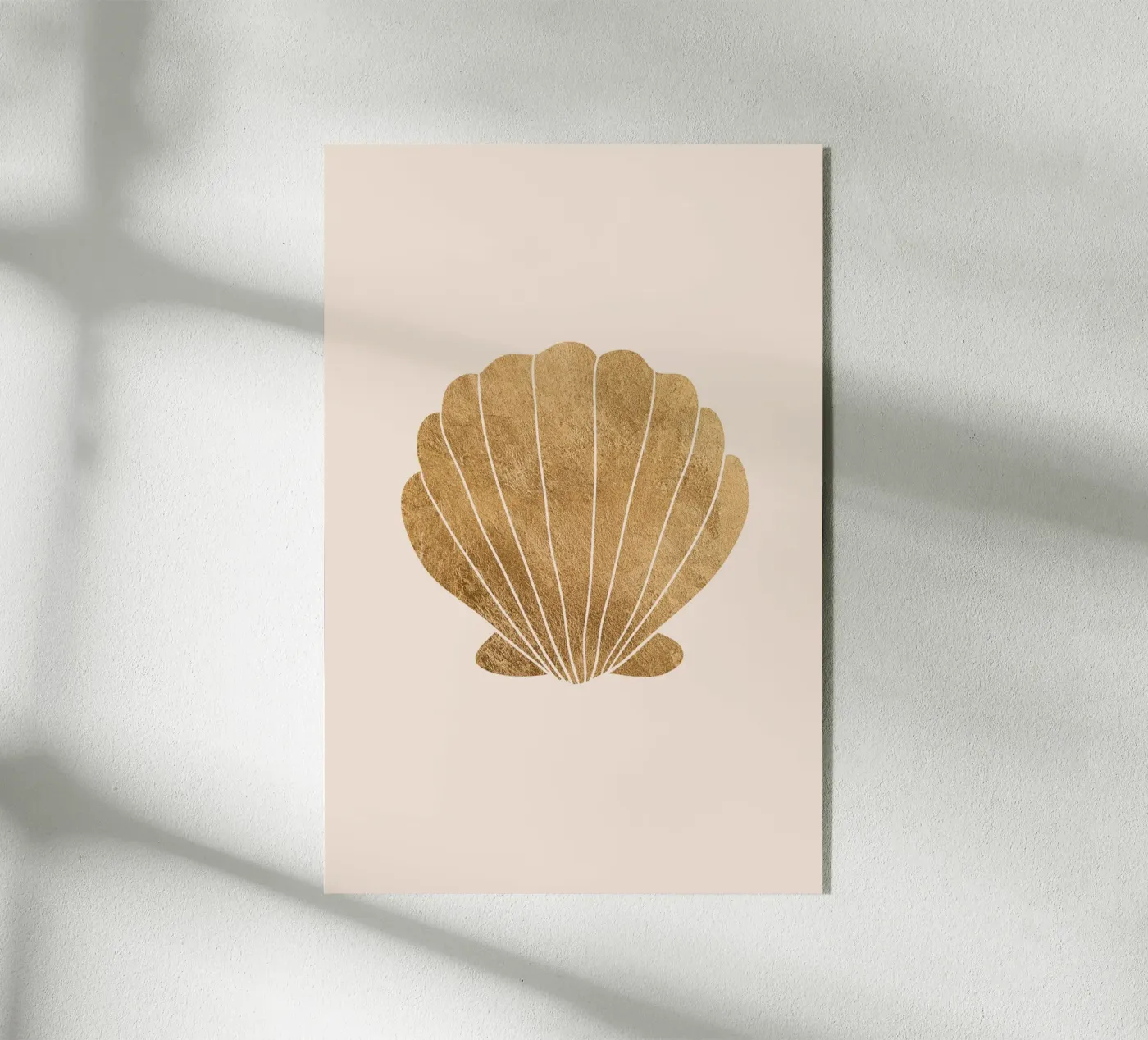 Gold clam shell acrylic glass by GraceDigitalArtCo