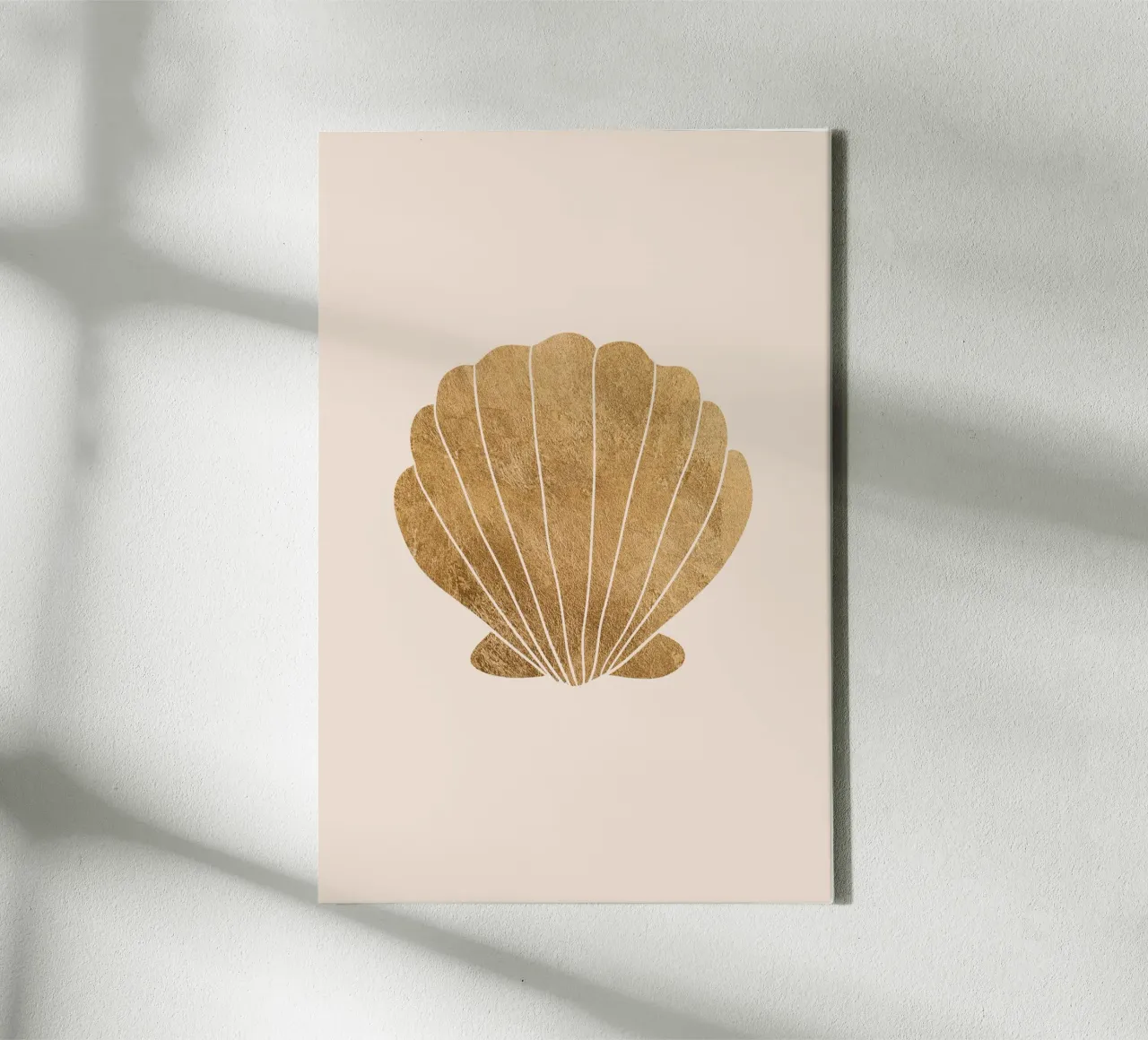 Gold clam shell tela con Cornice a cassetta da GraceDigitalArtCo