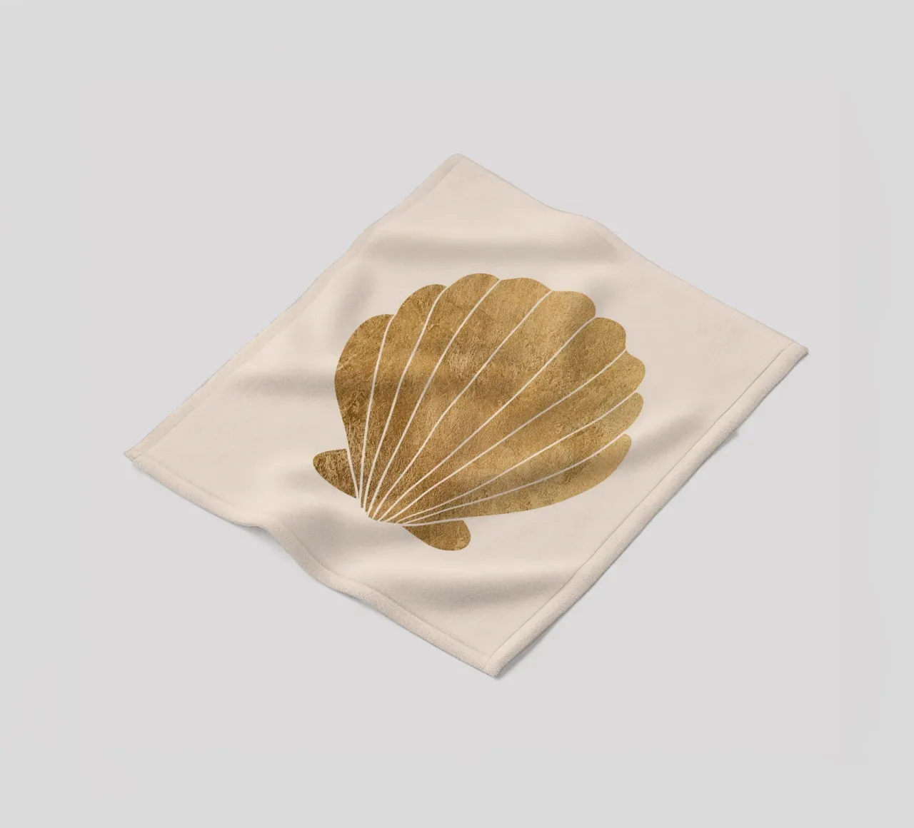Gold clam shell coperta in pile da GraceDigitalArtCo