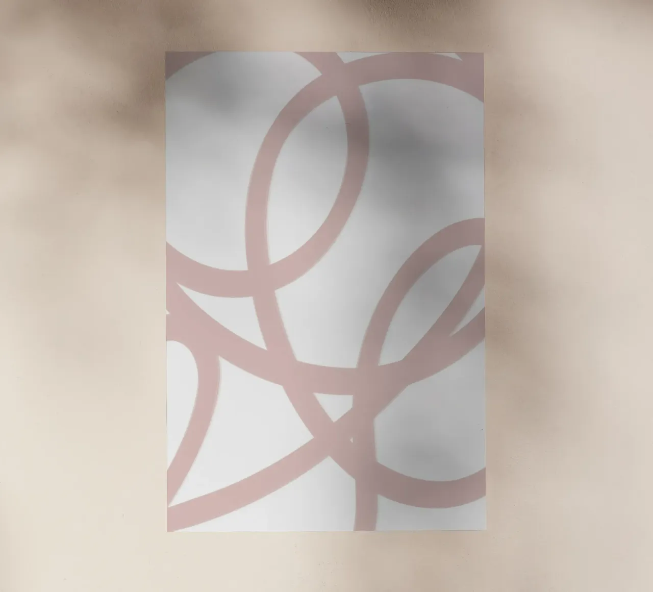 Beige and White Abstract Swirls pellicola backlit da GraceDigitalArtCo