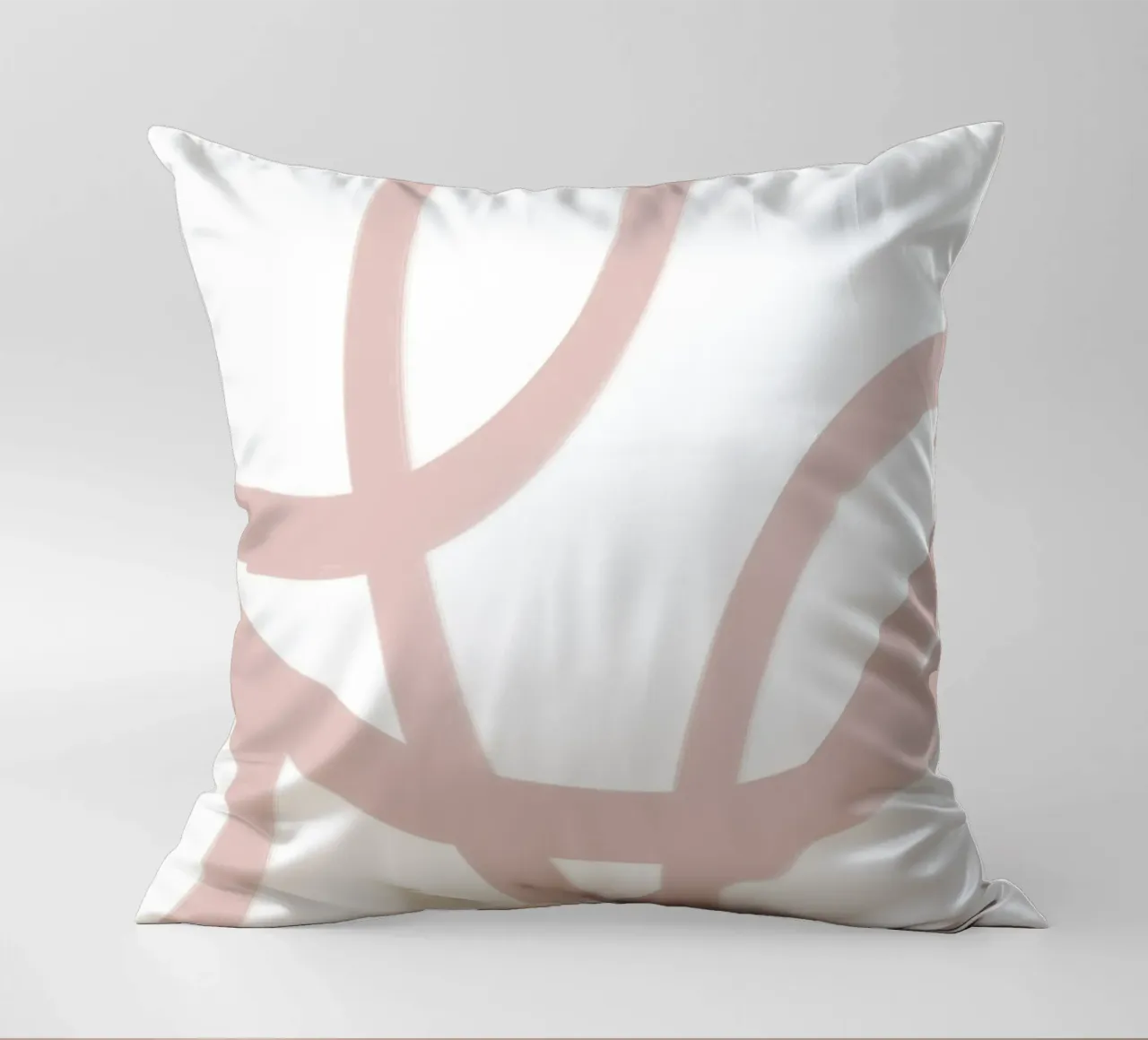 Beige and White Abstract Swirls cuscino da GraceDigitalArtCo