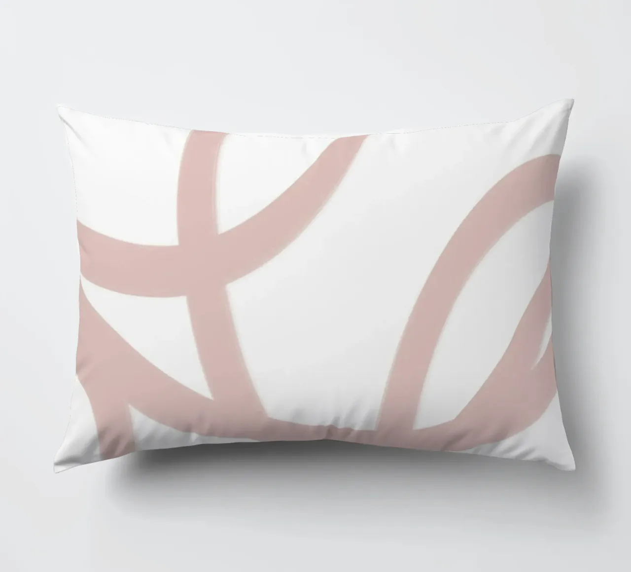 Beige and White Abstract Swirls cuscino da GraceDigitalArtCo