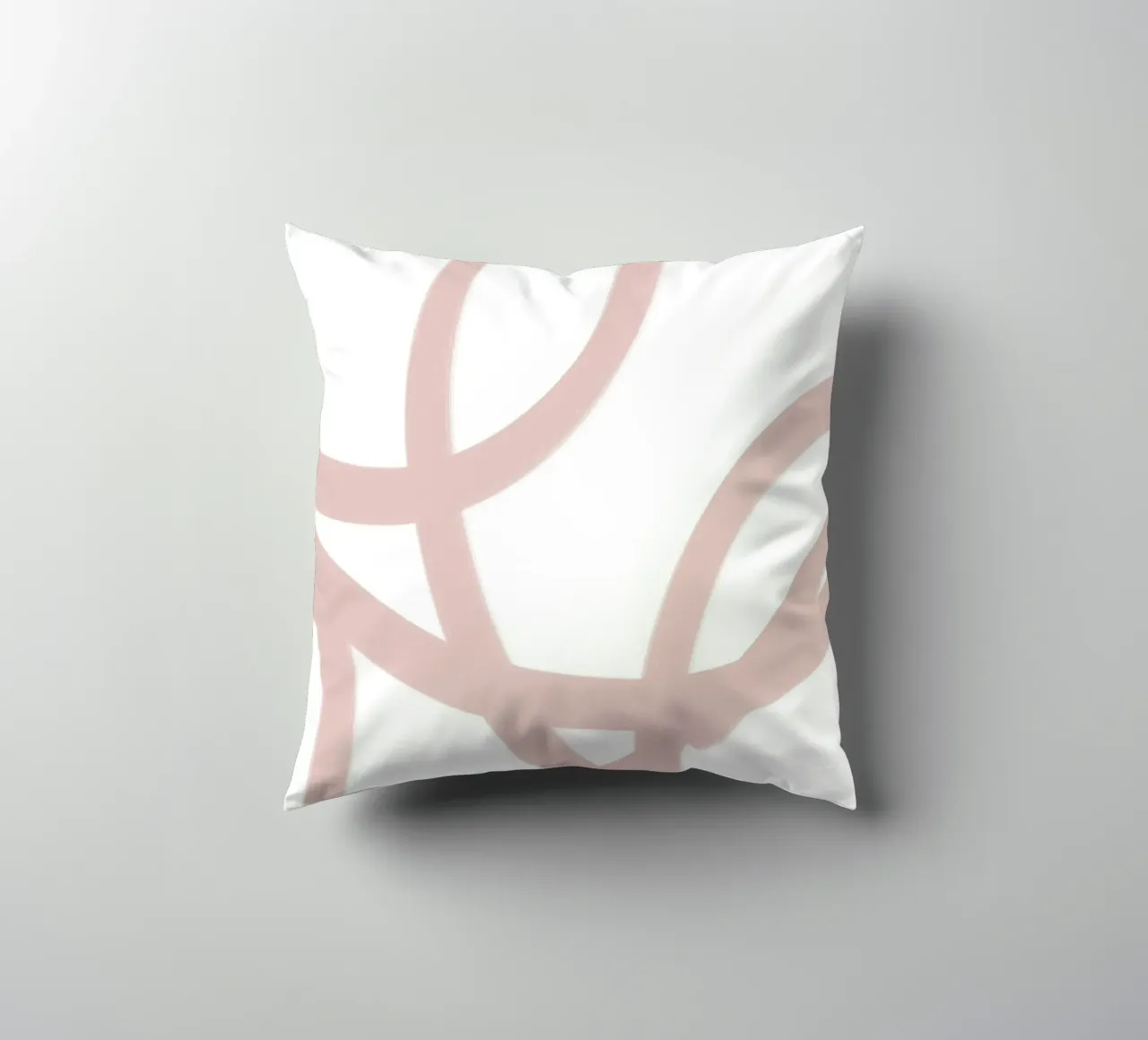 Beige and White Abstract Swirls cuscino da GraceDigitalArtCo