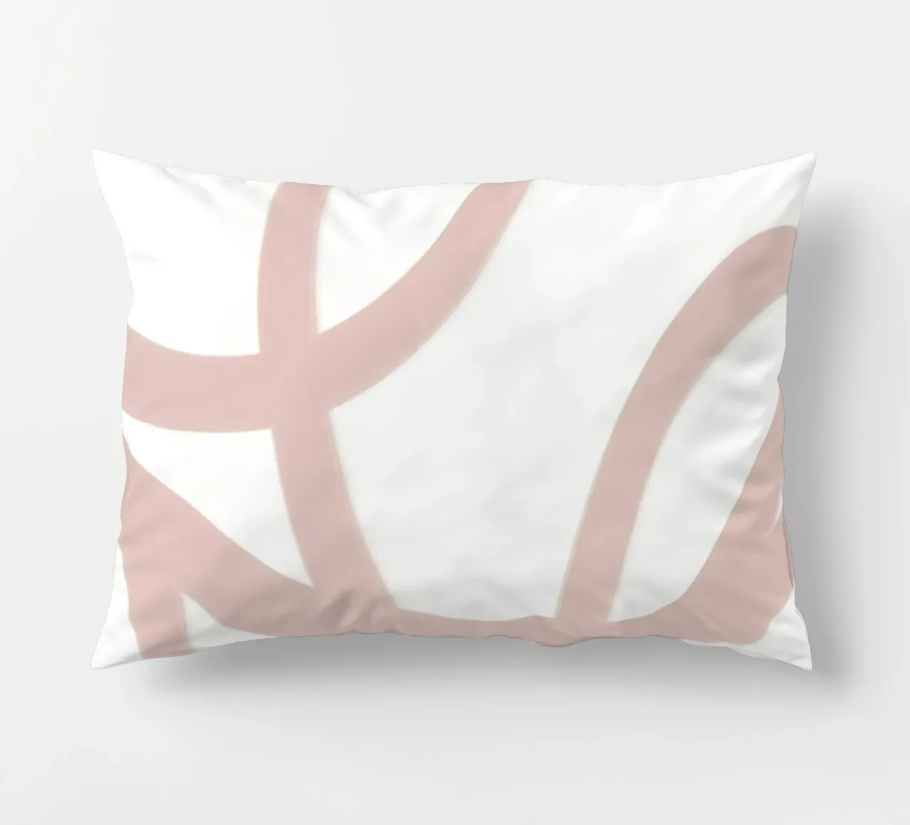 Beige and White Abstract Swirls cuscino da GraceDigitalArtCo