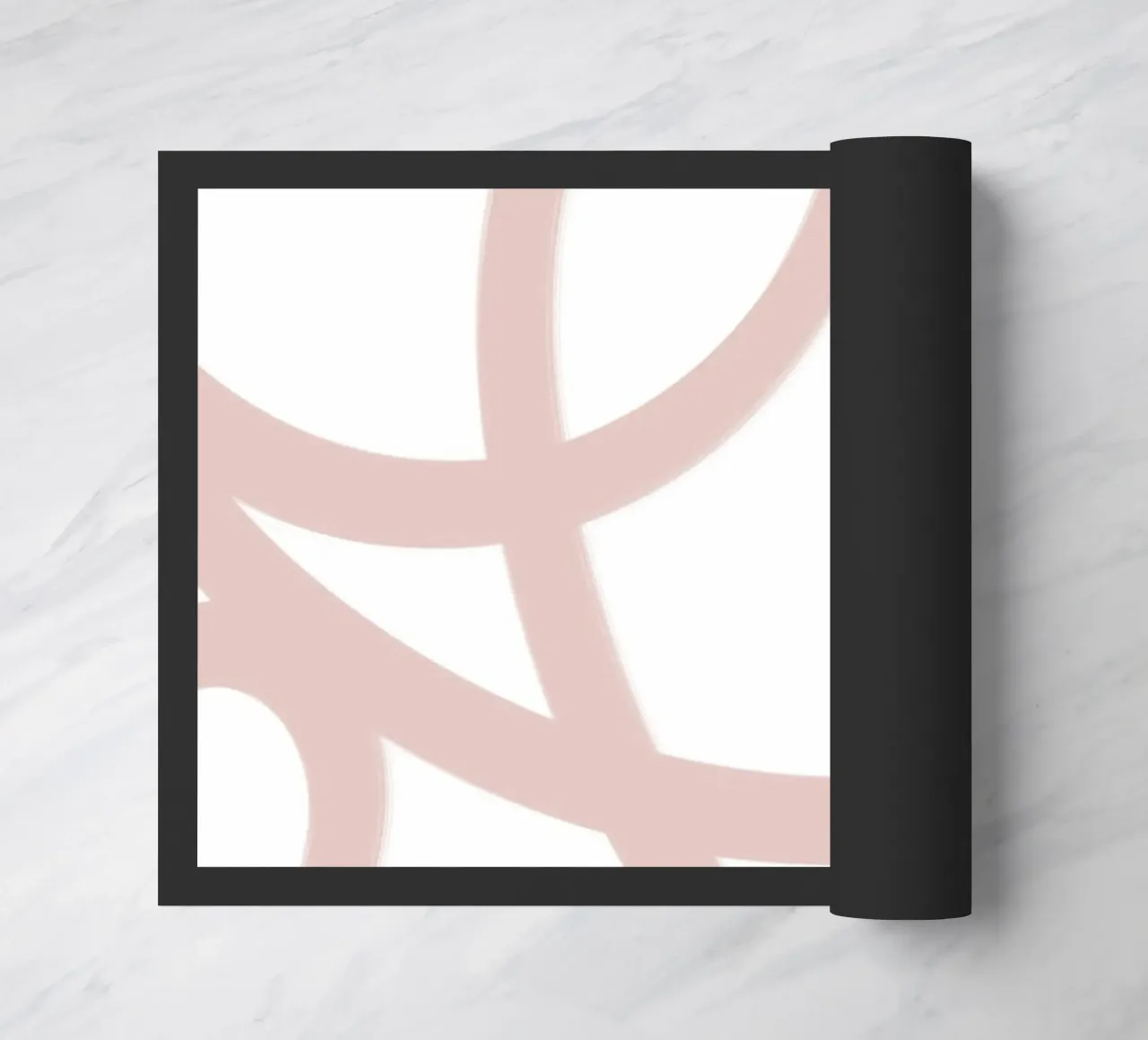 Beige and White Abstract Swirls zerbino da GraceDigitalArtCo