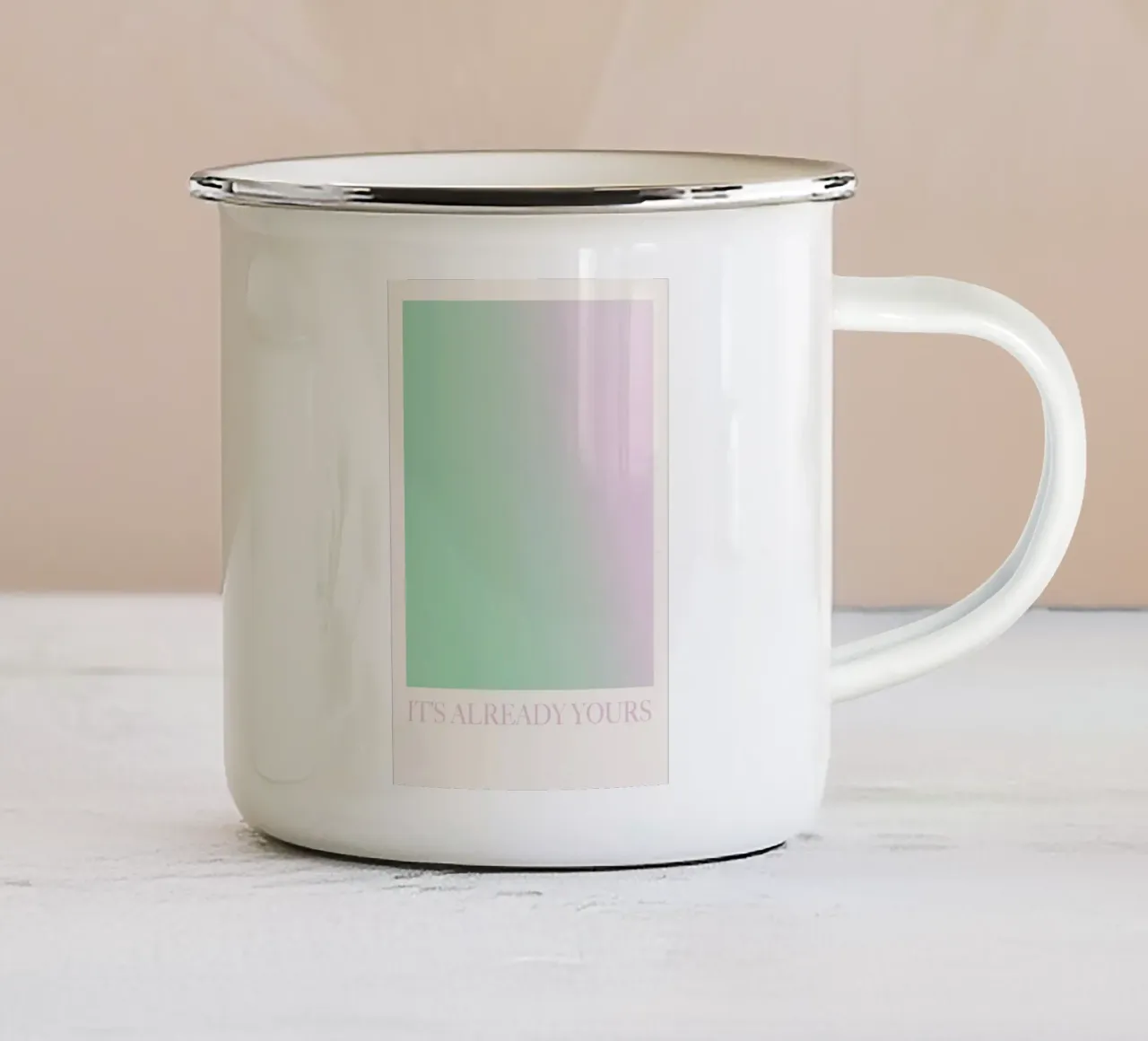 Manifestation Art tazza in smalto da GraceDigitalArtCo