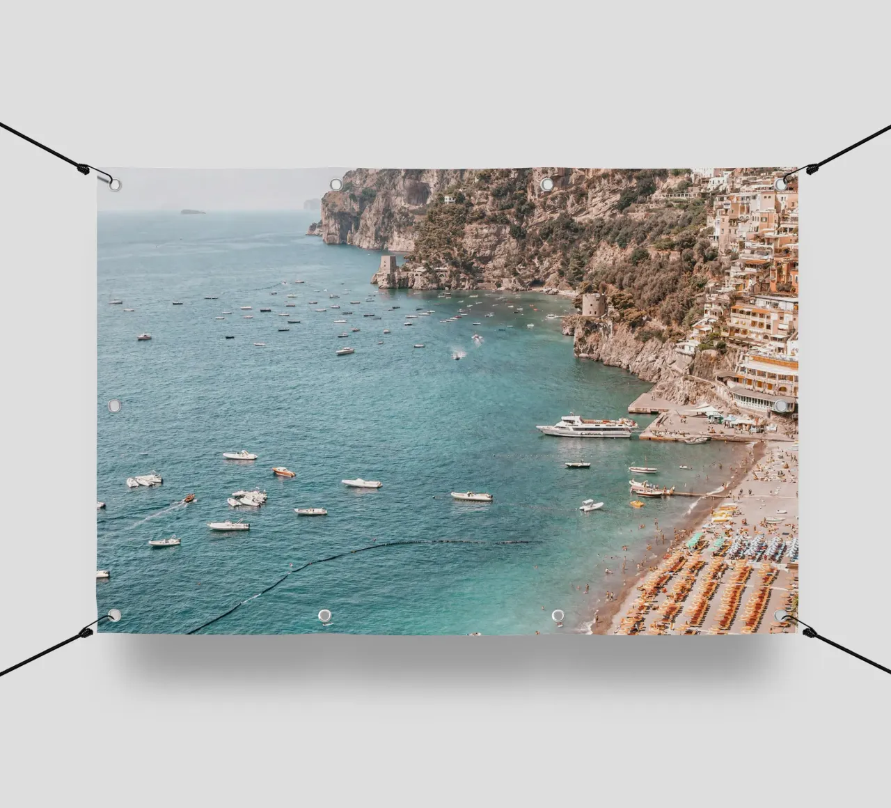 Positano Beach View telo in pvc da GraceDigitalArtCo