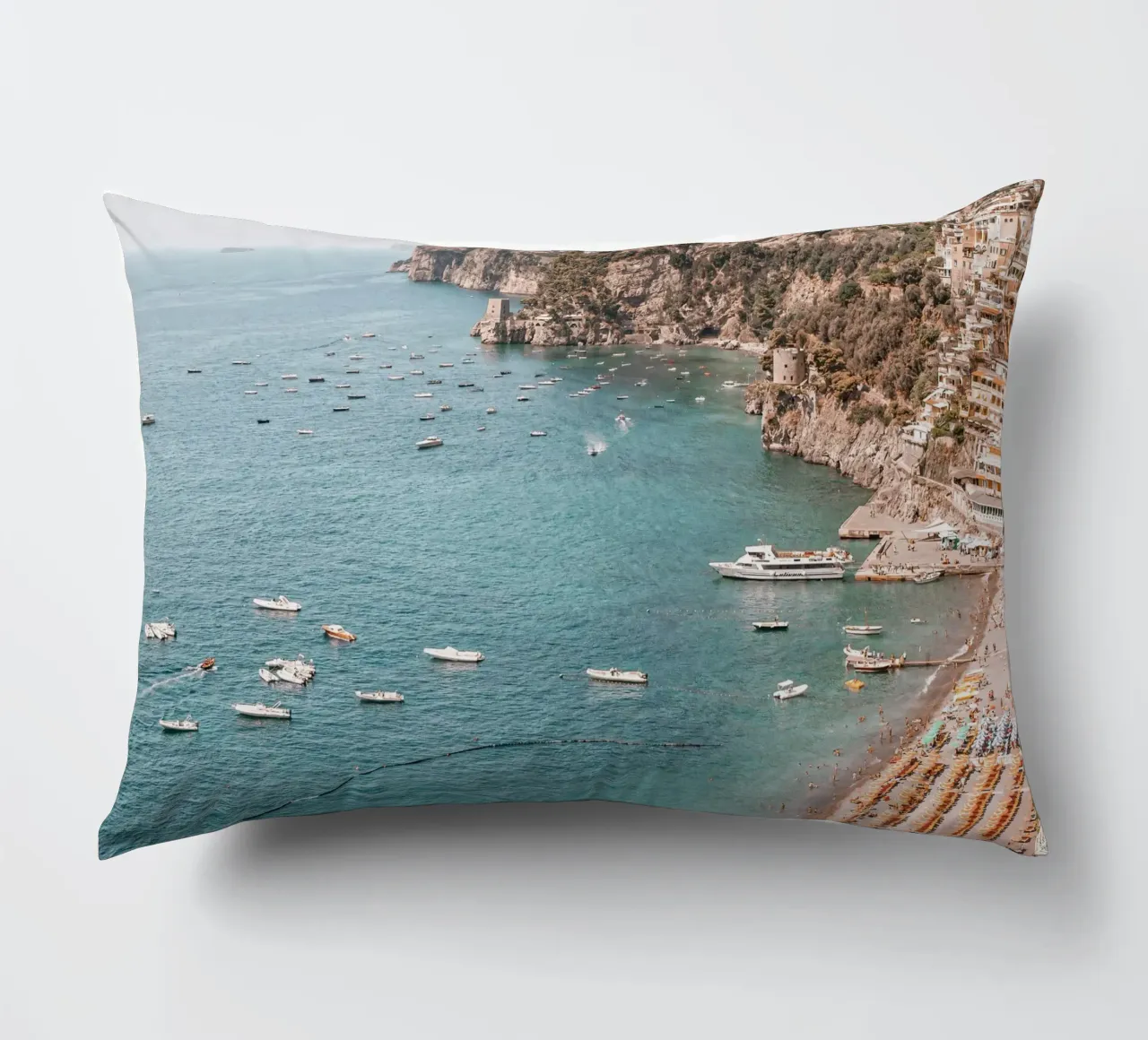 Positano Beach View cuscino da GraceDigitalArtCo